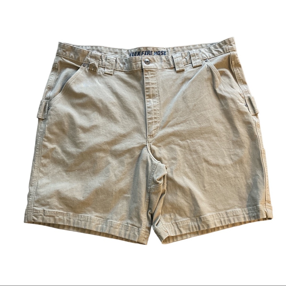 Duluth Trading Flex Fire Hose Carpenter Shorts‎ Men's 44 Khaki Work Cargo Shorts